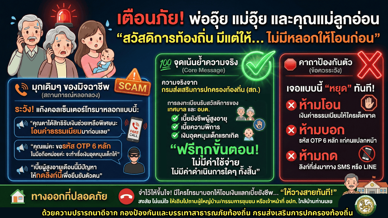 สร้างความรู้ความเข้าใจเพื่อป้องกันการหลอกลวงทางออนไลน์ (Scammer)  ประจำเดือน สิงหาคม